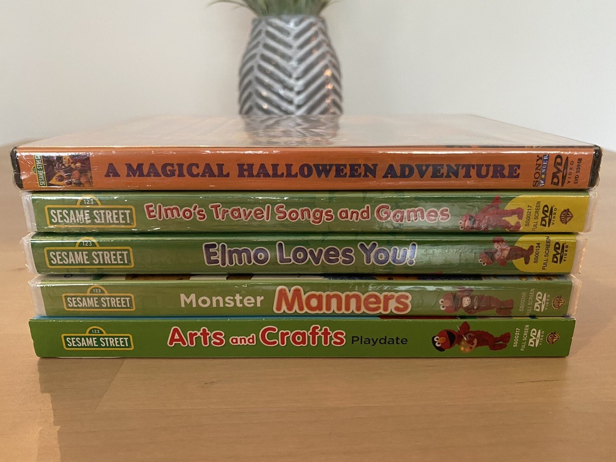 Seasame Street DVD Lot of 5 Sealed/Brand New Elmo Loves You