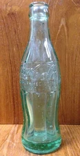 COCA COLA GLASS BOTTLE GREEN GLASS  6 1/2 OZ ORLANDO FL