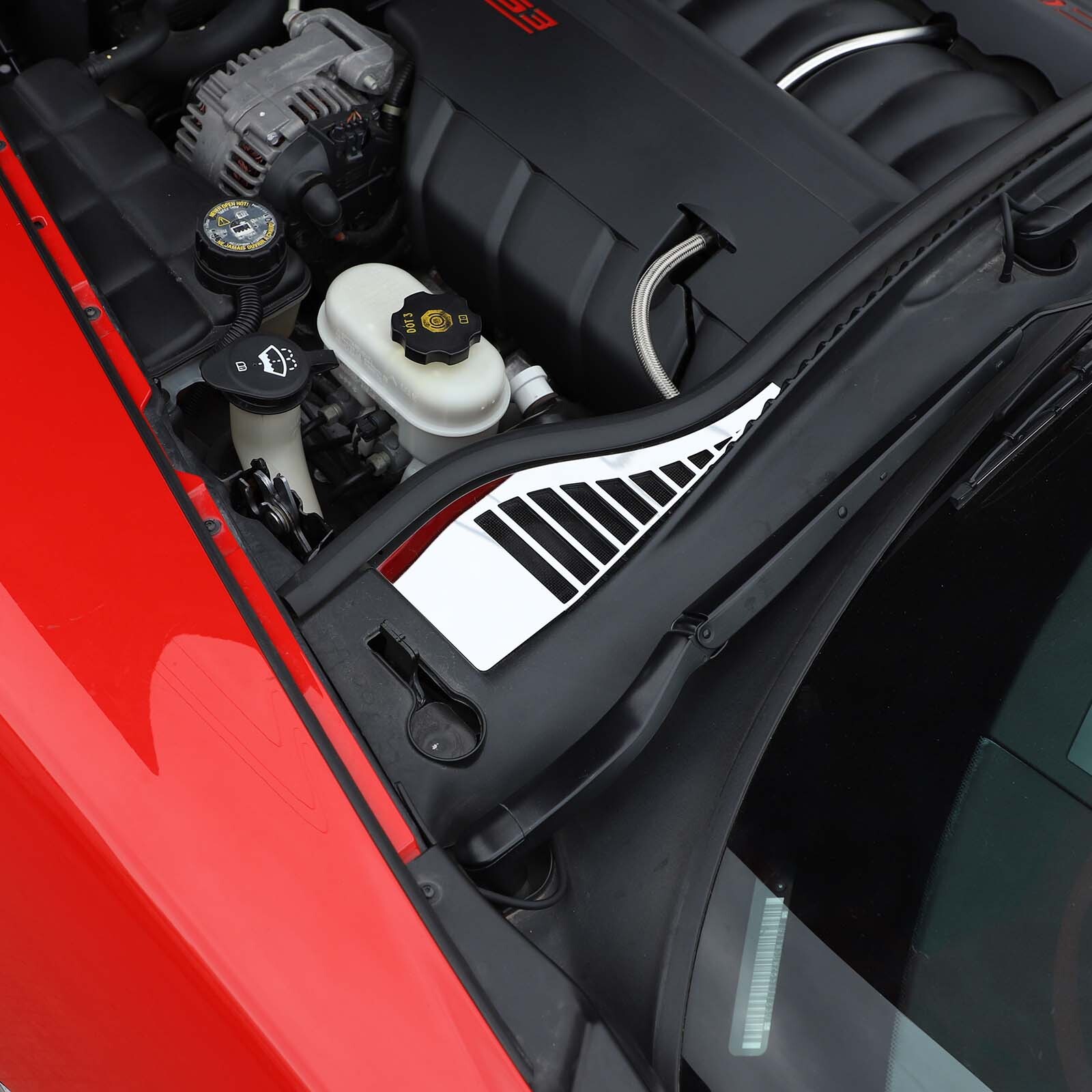 S.steel Engine Wiper Cowl Cover Polished dress part For Corvette C6