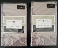 (2) 100% Cotton Bridge Street Wakefield New Euro Shams Retail $60
