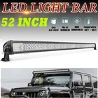 Roof 52inch Tri Row LED Work Light Bar Off Road Spot Flood Combo Driving SUV 50