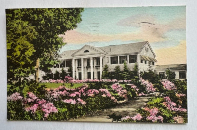 1928 Postcard Shelburne Falls MA Mountain Laurel Sweetheart Tea House hand color