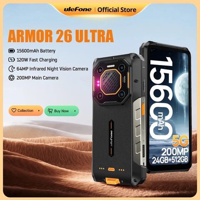 Ulefone Armor 26 Ultra 5G Smartphone Unlocked Cell Phone Rugged Mobile 200MP NFC