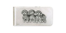 Shih Tzu Jewelry Sterling Silver And Stainless Steel Handmade Triple Shih Tzu Mo