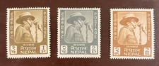 Nepal Stamps #173, 174, 175 Unused, Never Hinged
