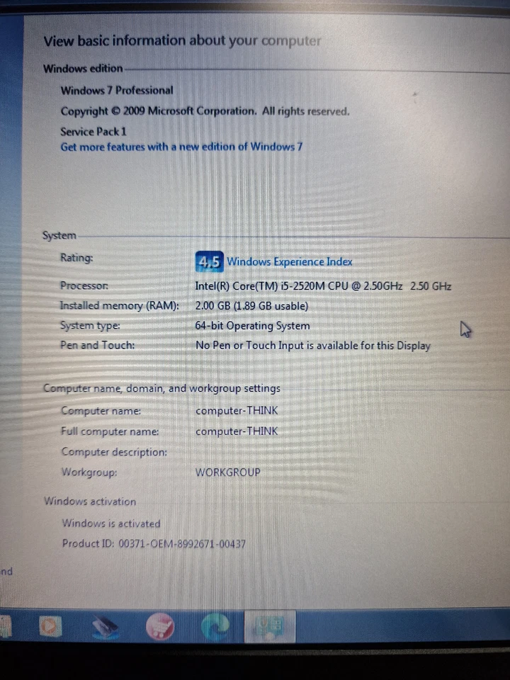 Windows 7 laptop Lenovo T420 i5 4GB 480Gb SSD DVD CD Pink Purple Blue WIFI 64bit - Image 4 of 4