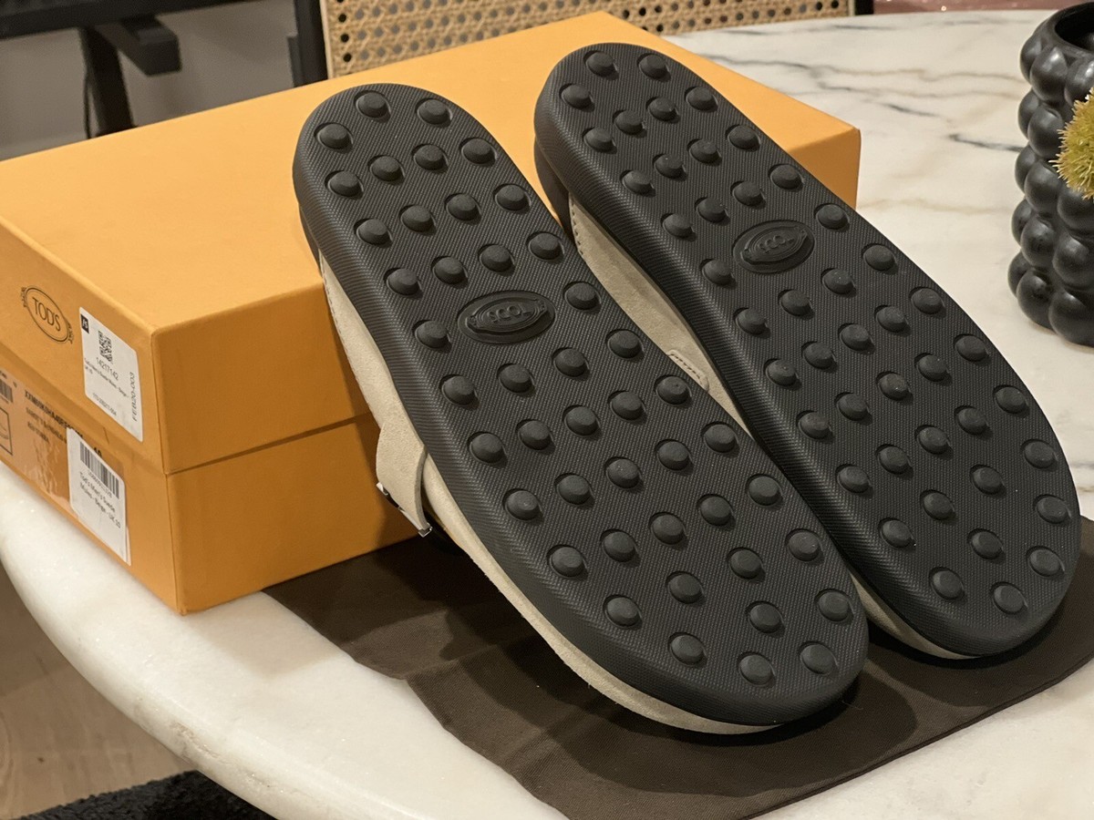 Tods T Timeless Mens Slides Clogs Mules Shoes 10 Authentic