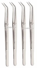 4 College Cotton Dressing Plier 6" Dental Instruments Premium Stainless Steel
