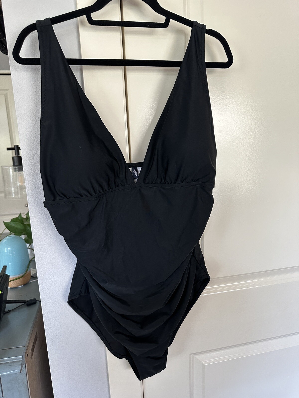 J Crew Bathing Suit Swimsuit Black NEW NWT XXL Plus Size Womens One