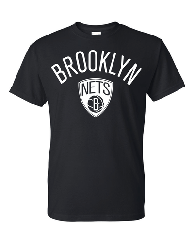 Brooklyn Nets Old Skool Logo T-Shirt - Größen S-5XL & Jugend Kinder - Bild 1 von 18