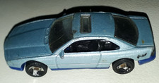 Hot Wheels BMW 850i Toy Car Moon Roof Concealed Headlights Blue 3" 1990 Silver