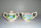 Hull Pottery Blue Magnolia Sugar and Creamer Set