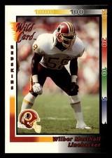 Wilber Marshall 1992 Wild Card #132 Washington Redskins FOOTBALL *079