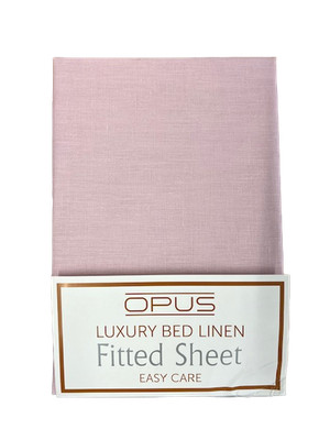 Spannbettlaken Super King 180x200cm Polycotton Rosa Tiefe Tasche Pflegeleicht SuperSoft