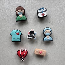 Multicolor Medical Nurse Rubber Shoe Charm Set - Decorative Novelty
