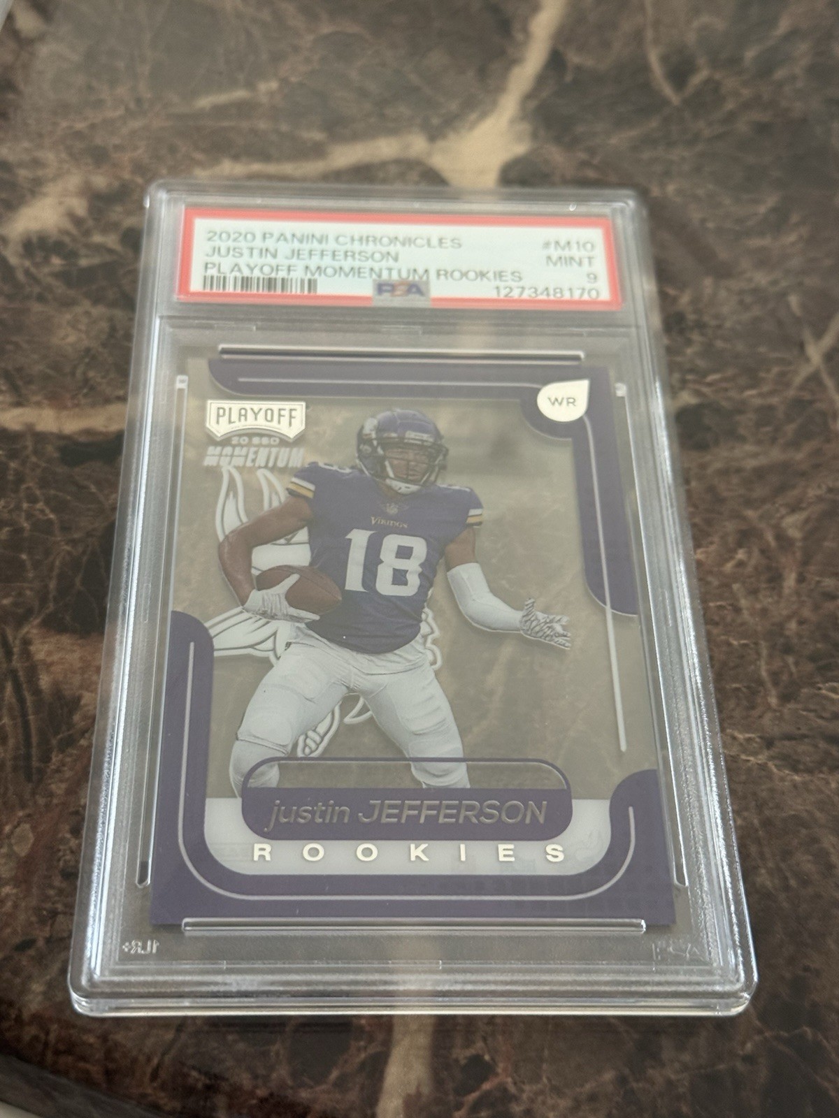 Justin Jefferson 2020 Chronicles Playoff Momentum Rookies Psa 9