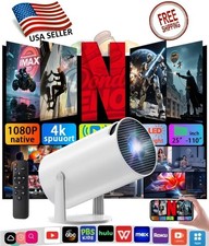 4K Mini Projector 20000 Lumen LED 1080P WiFi Bluetooth UHD Portable Home Theater