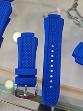 Cinturino Kienzle X Poseidon Xl Primo Modello  Ansa 19 mm Larg. 30 mm Blu Chiaro