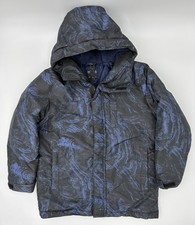 The Children s Place Boys Winter Jacket Size 7/8 Black Navy Blue Double Zipper