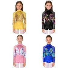 Kids Girls Ballet Outfits Dancewear Unitard Dance Leotards Children Costume Gym