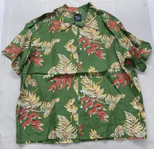 Aloha Kona Bay Hawaiian Shirt Short Sleeve Size  Green size 3X
