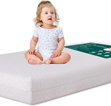 Memory Foam Crib Mattress Dual-Sided Baby Toddler Mattress Standard Size, Remova