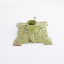 Christmas tree stand GDR small, green, cast iron, around 1930/1940 approx. 22 x 22 cm 8 cm H