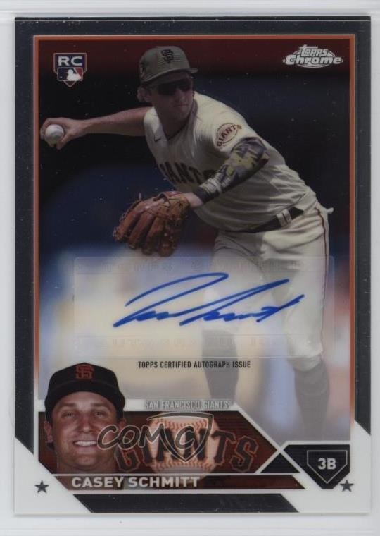 2023 Topps Chrome Update Auto Casey Schmitt #AC-CSC Auto 0p1q