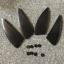4Pcs Kiteboard Fin Surfboard Fins Spare Replacement with Gasket Wakeboard Fins