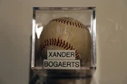 XANDER BOGAERTS BOSTON RED SOX VINTAGE AUTOGRAPHED BASEBALL WITH SHOWCASE