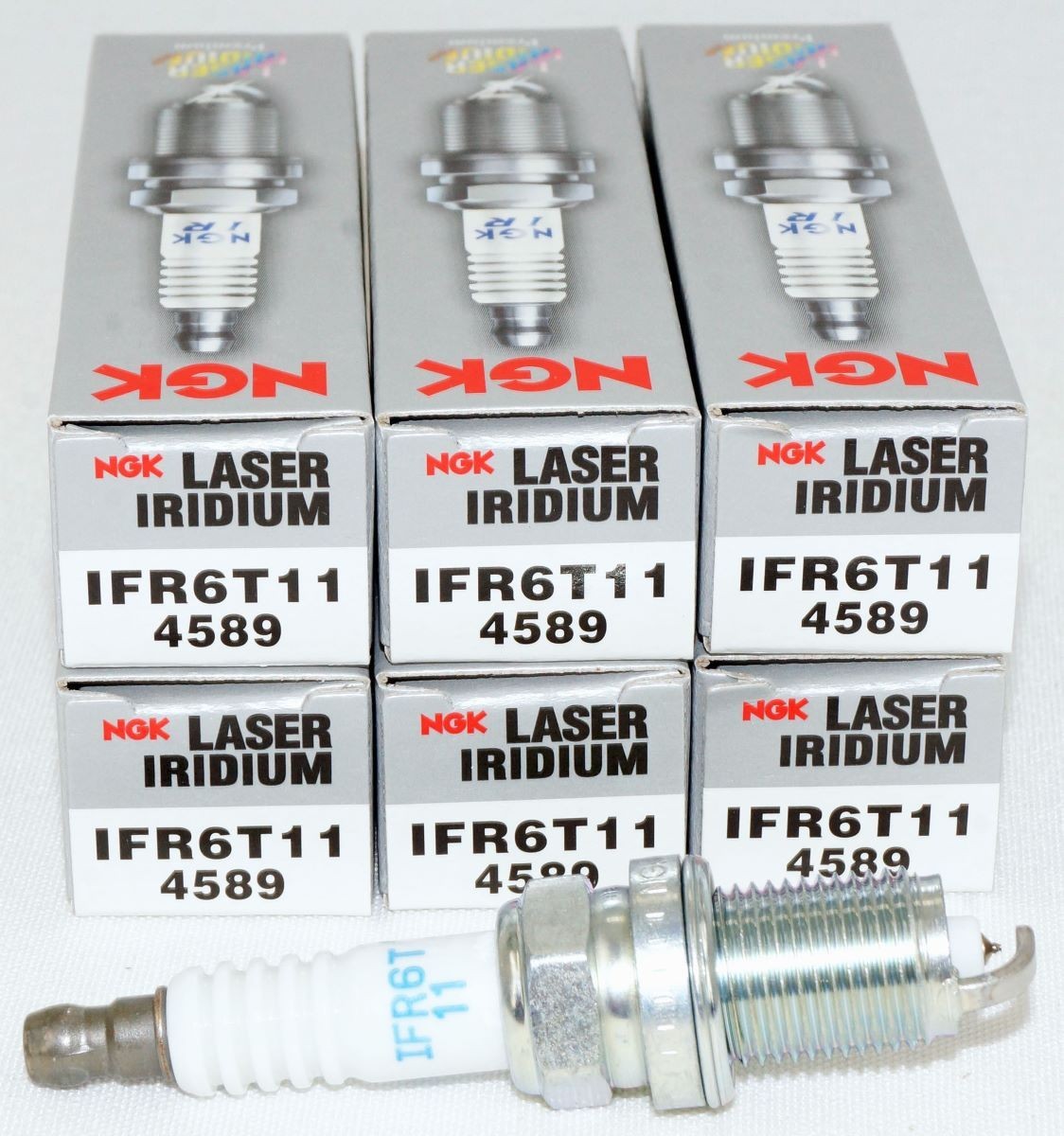 6 Pack Genuine NGK 4589 Laser Iridium Spark Plugs IFR6T11 for Toyota and Lexus