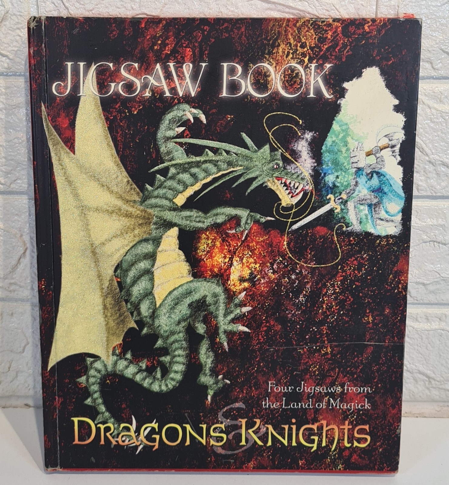 Dragons and Knights Jigsaw Puzzle Book Hardback 2006 Flame Tree Four Jigsaws