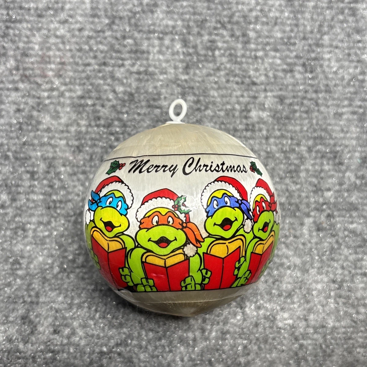 Vintage 1990 Teenage Mutant Ninja Turtles Satin Christmas Ball