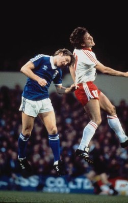 Russell Osman of Ipswich Town Pier Tol of AZ Alkmar in action duri- Old Photo