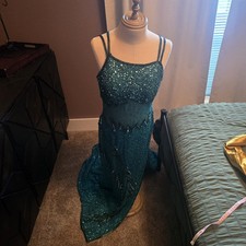 Precious Formals Size Small Blue Prom Dress.