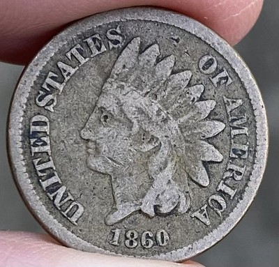1860 INDIAN HEAD Cent - 1 Penny CN Copper-Nickel - CIVIL WAR - (VERY NICE) e866