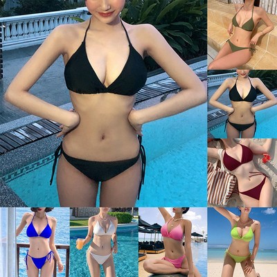 Sexy Damen Badeanzug mit einzigartigem Rückenausschnitt und dreieckigem Design