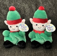 Aurora Mini Jolly Elf Palm Pals Festive Small Plush Set of 2