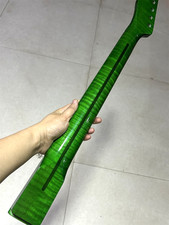 AAAA 22fret 25.5 inch Green Gloss Flame Maple electric guitar neck parts