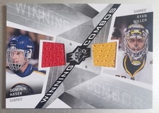 2008-09 UD SPX Hockey Winning Combos Dominik Hasek/Ryan Miller Jerseys WC-HM
