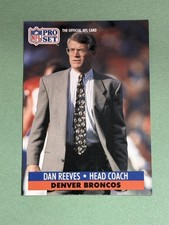Dan Reeves 1991 Pro Set Denver Broncos #144 AA779