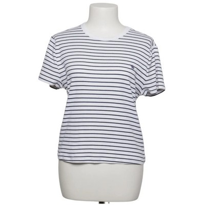 Abercrombie & Fitch, T-shirt, Größe: XL, Baby Tee, Weiß/Blau, Streifen #job