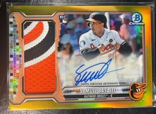 2026 Bowman Chrome Samuel Basallo True Gold Jumbo Patch Auto RC /50 Orioles