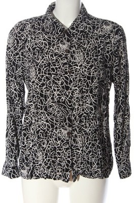 KS SELECTION Langarmhemd Damen Hemd Gr. DE 42 schwarz-weiß Casual-Look