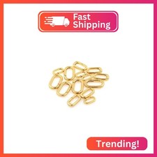 18K Gold Filled Oval Clasp Spring Claps Connector Carabiner Keychain for DIY Jew