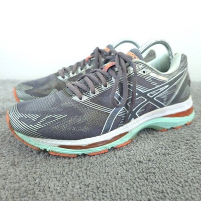 Asics Gel-Nimbus 19 Womens Size 9 Running Shoes Gray Sneakers Lace Up Low Top
