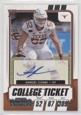 2021 Panini Contenders Draft Picks College Ticket Samuel Cosmi #195 Auto 0z0n