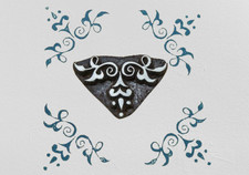 Wooden Corner Printing Block Stamp Pottery Stamp Textile Stamp Fabric Stamp