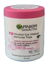 NEW Garnier SKIN ACTIVE Micellar Eye Makeup Remover Pads  ( Pack of 1 ) 100 PADS