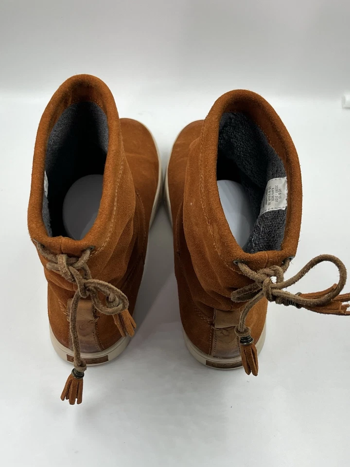 Women’s Olukai Kapa Moe Bootie US Size 9M In Burnt Amber Brown Suede Moccasin - Image 4 of 4
